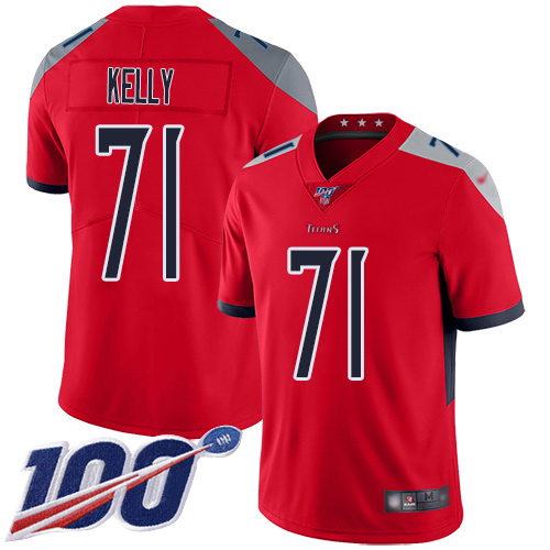 Tennessee Titans Limited Red Men Dennis Kelly Jersey NFL Football #71 100th Season Inverted Legend->women nfl jersey->Women Jersey